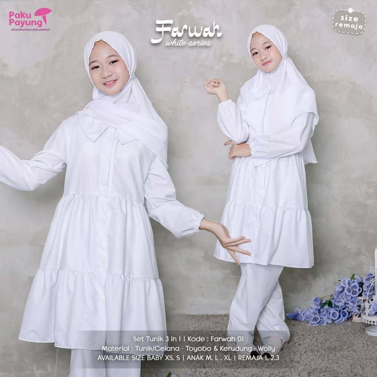 TUNIK PUTIH FARWAH SERIES
