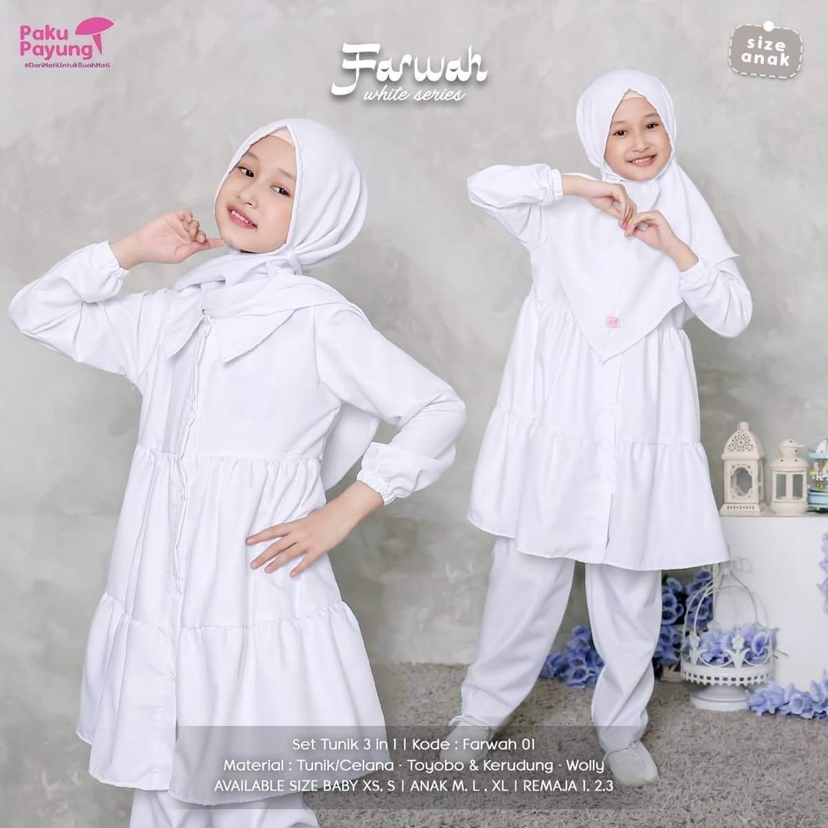 TUNIK PUTIH FARWAH SERIES