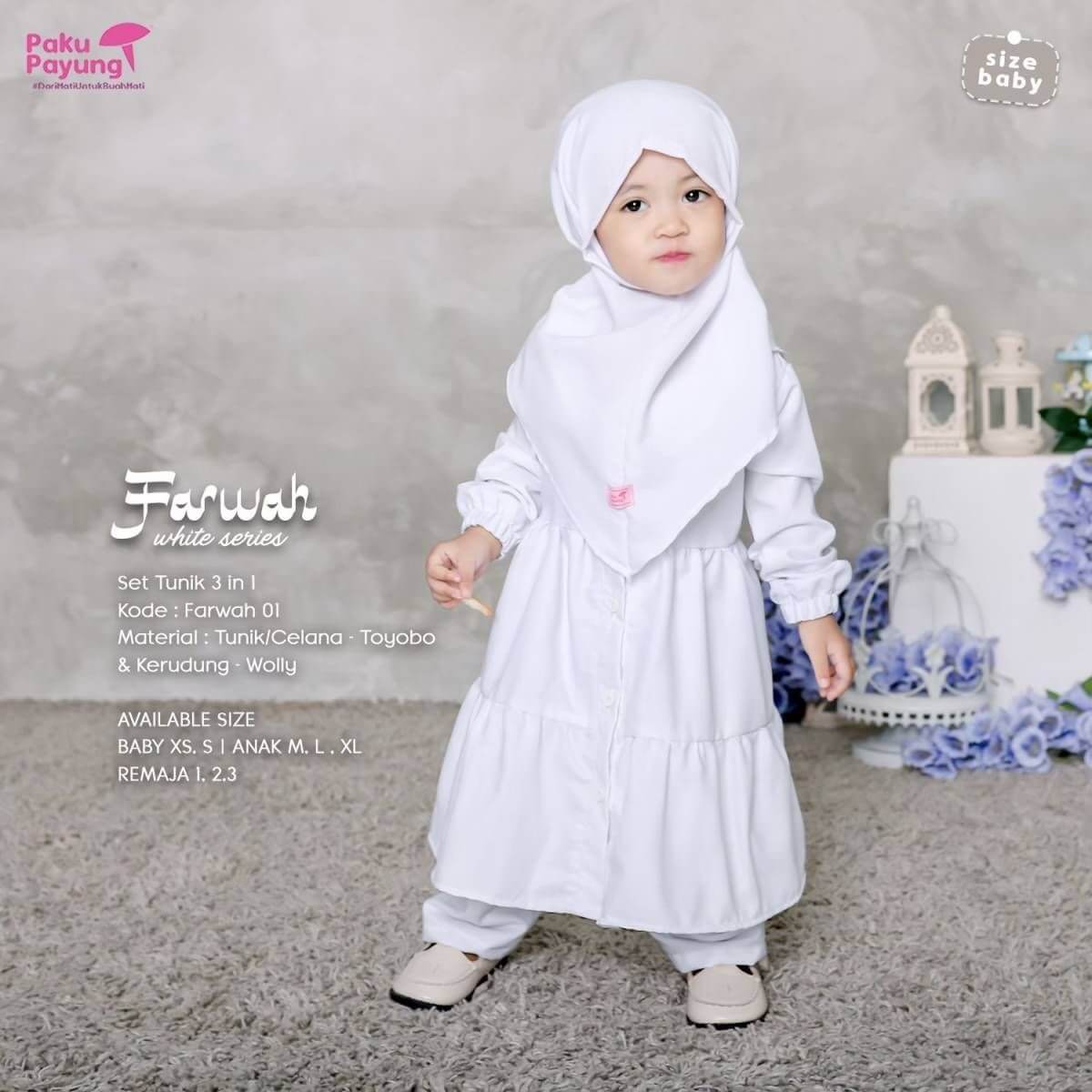 TUNIK PUTIH FARWAH SERIES
