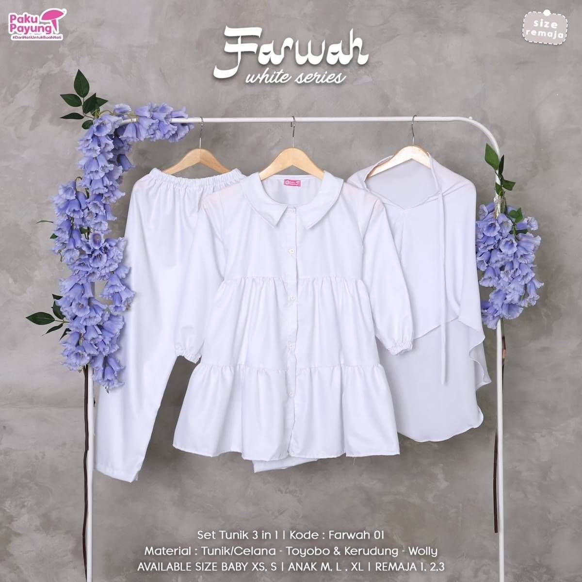 TUNIK PUTIH FARWAH SERIES