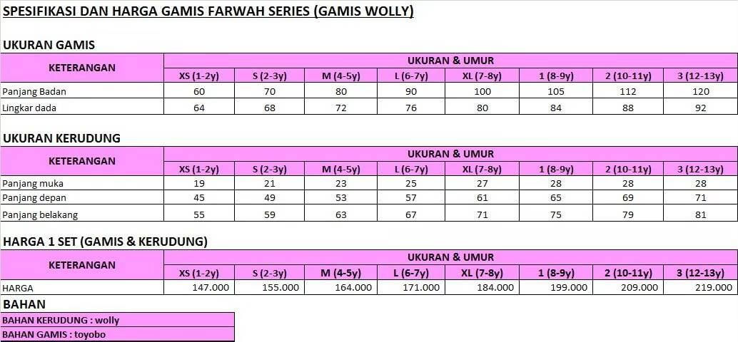 GAMIS PUTIH FARWAH SERIES (JILBAB WOLLY)