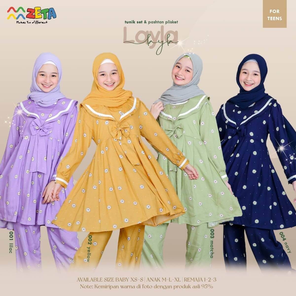 SETELAN LAYLA SERIES (JILBAB PLISKET)