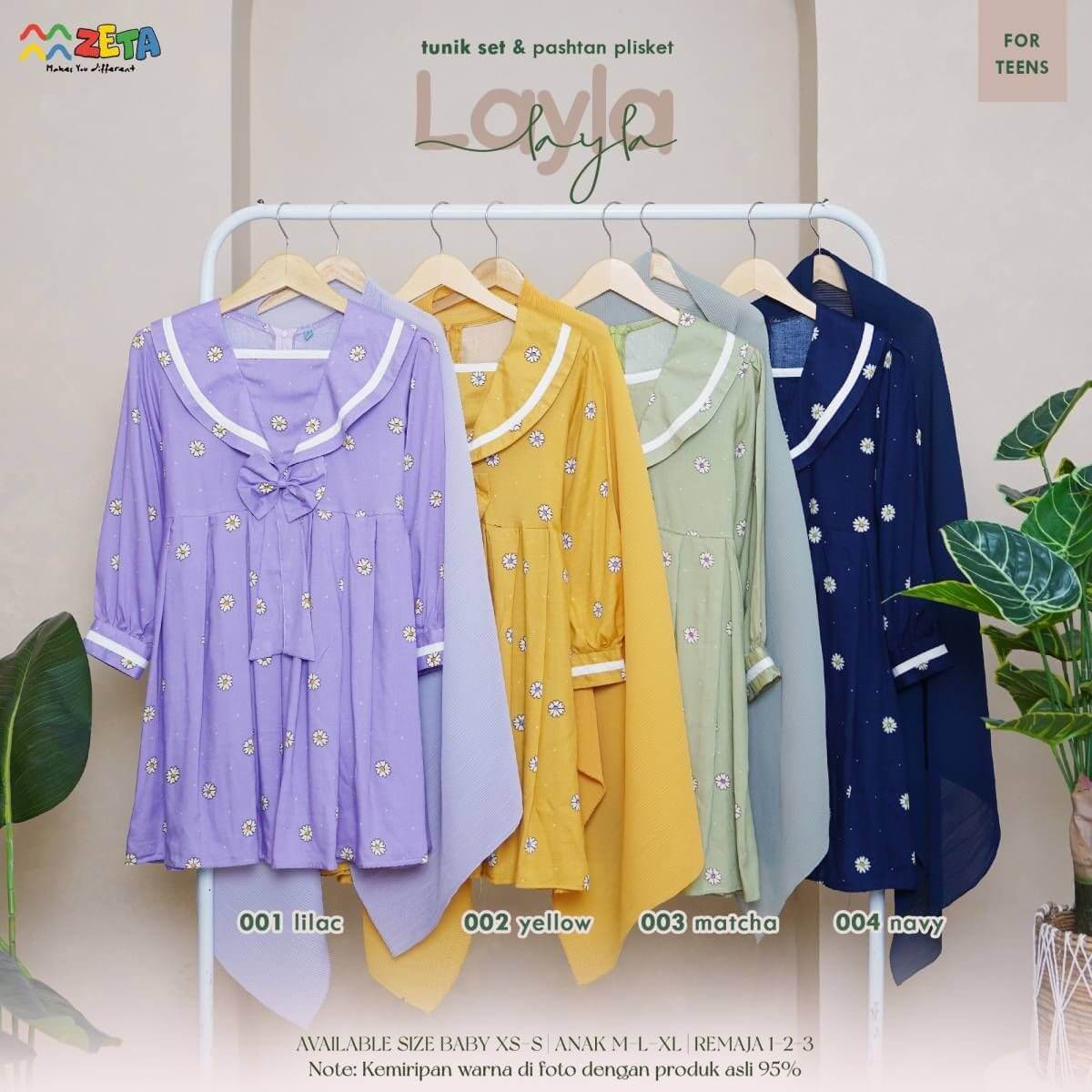 SETELAN LAYLA SERIES (JILBAB PLISKET)